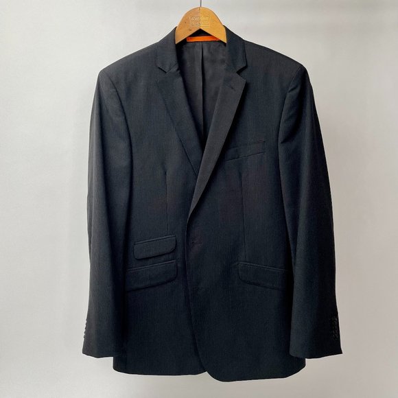 Ben Sherman Two Button Black Lightweight Wool Blazer Sport Coat, Size 42R - Picture 1 of 9